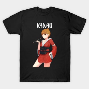 kawaii traditional japanese girl T-Shirt